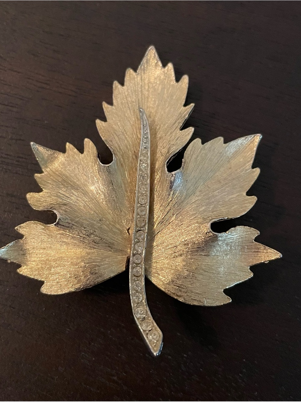 Vintage Parklane Brooch with Rhinestone Stem